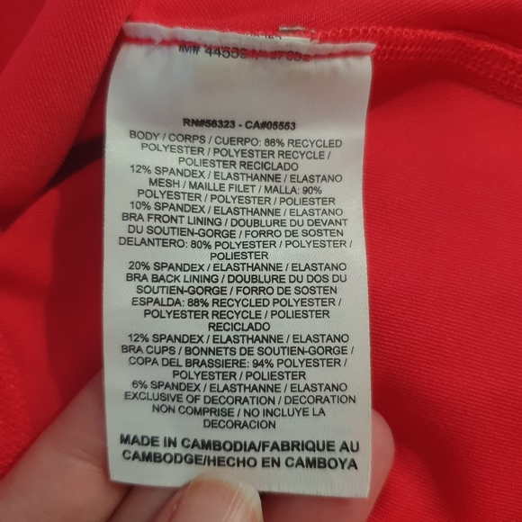 Nike DRI-FIT size small red racerback tank with in-built bra and rear pocket - Picture 7 of 8